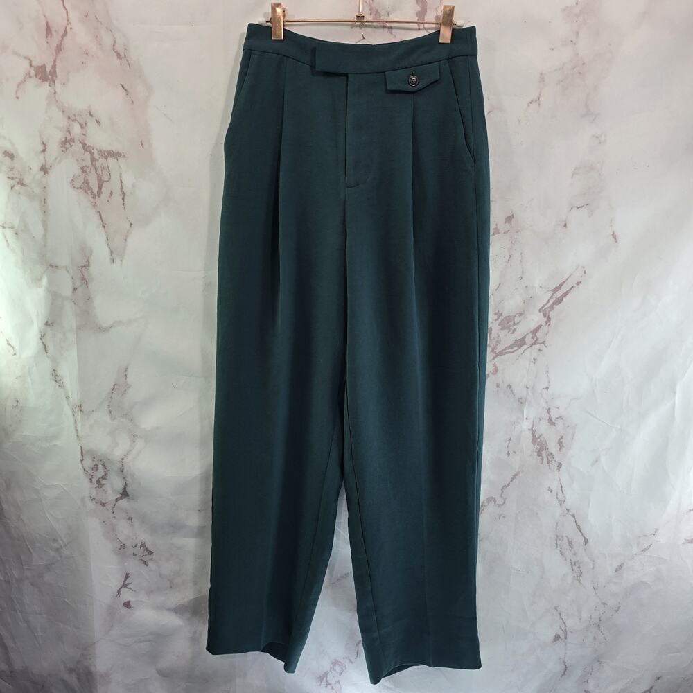 Madewell Pants Womens 0 Emerald Trouser Wide Leg High Rise Rosedale Straight
